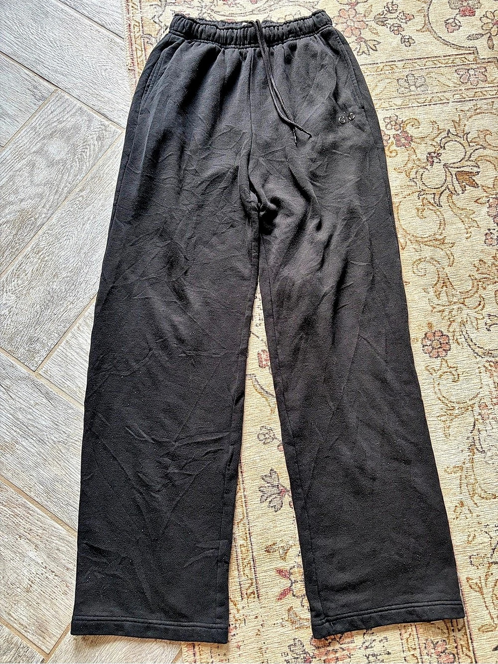 Alo Black alkalade Pants Size XS wide leg